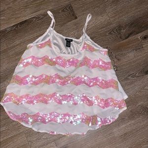 White Flowy tank top